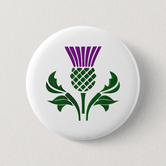 Schottische Emblemdistel Button (Vorderseite)