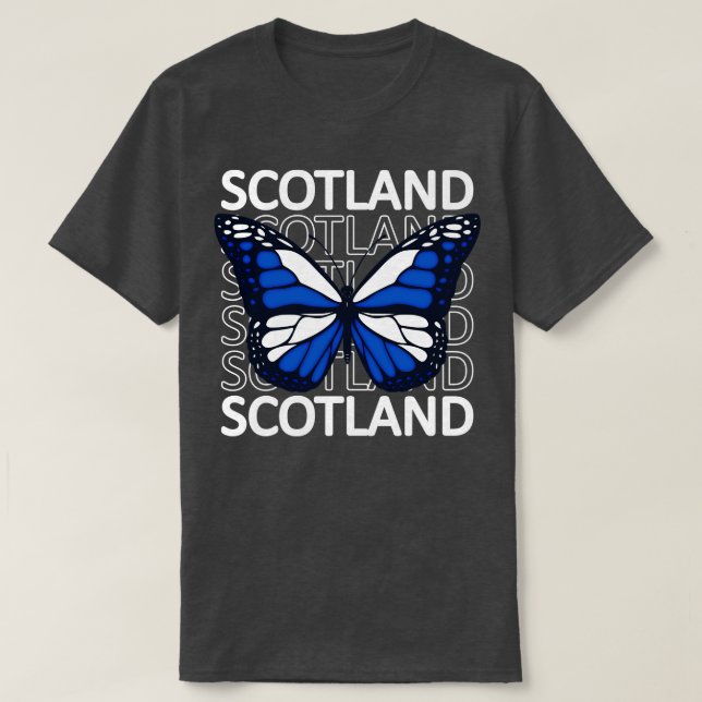 Schottische Fahne Butterfly T-Shirt (Design vorne)
