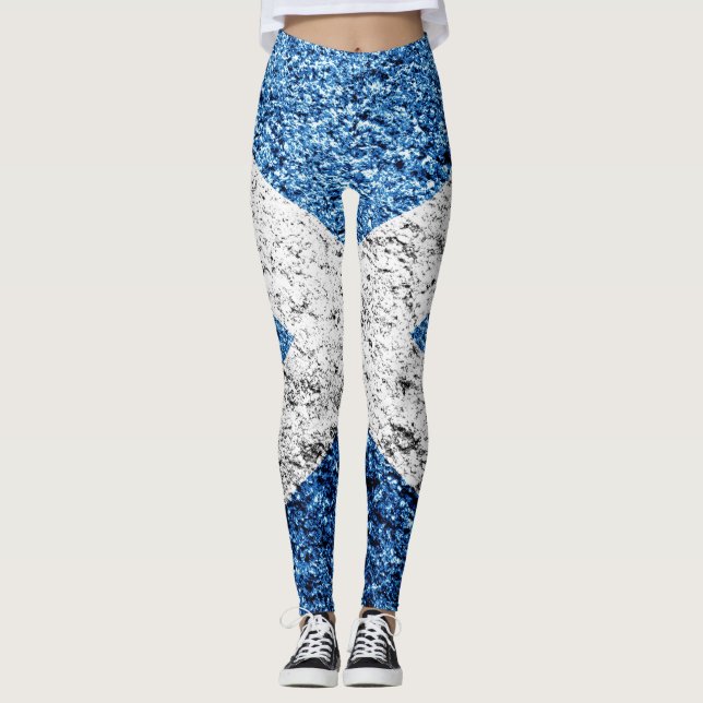 Schottische Flagge erschüttert Leggings (Vorderseite)