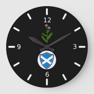 Schottische Flagge Große Wanduhr