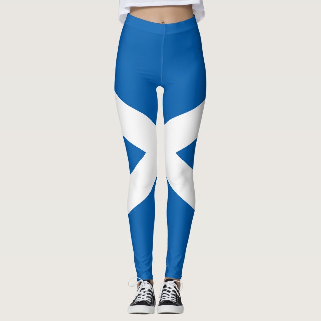 Schottische Flagge Leggings (Vorderseite)