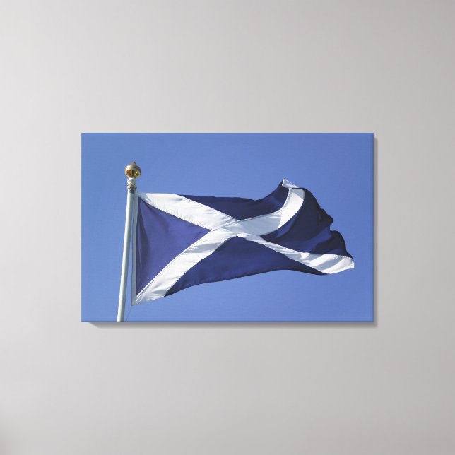 Schottische Flagge Leinwanddruck (Vorderseite)