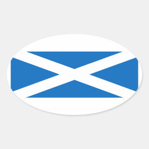 Schottische Flagge Ovaler Aufkleber