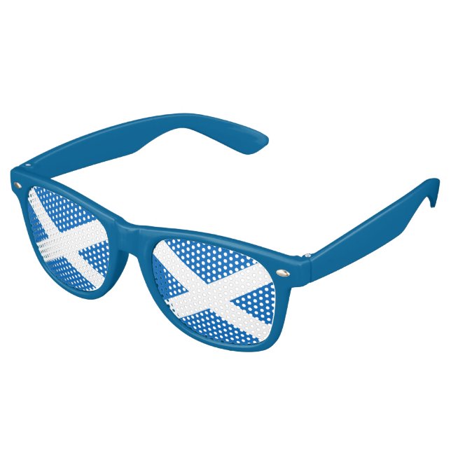 Schottische Flagge Partybrille (Schrägansicht)