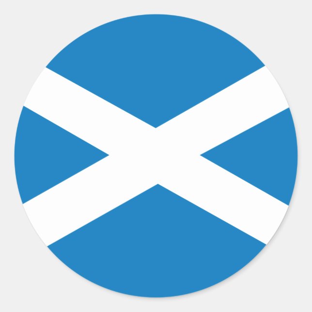Schottische Flagge Runder Aufkleber (Vorderseite)
