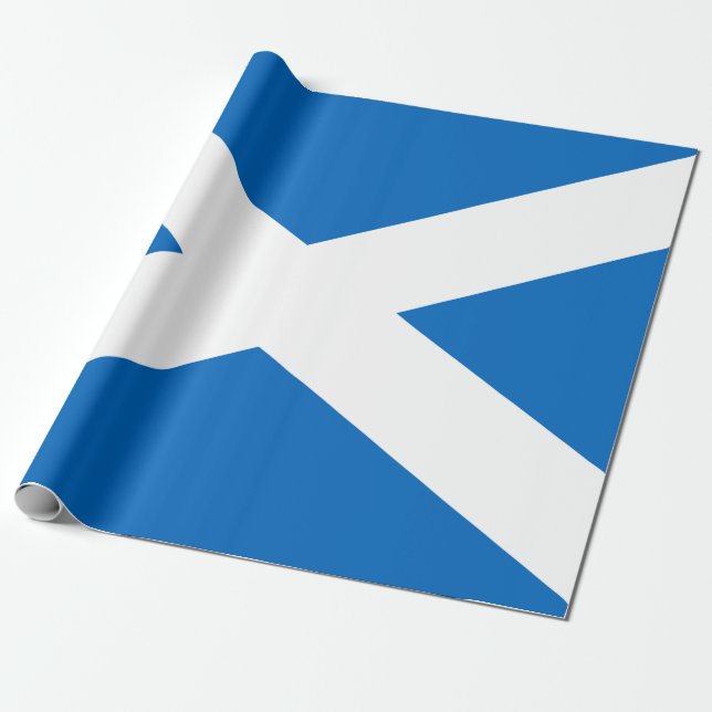 Schottische Flagge (Salreifen) (Schottische Flagge Geschenkpapier (Ungerollt)