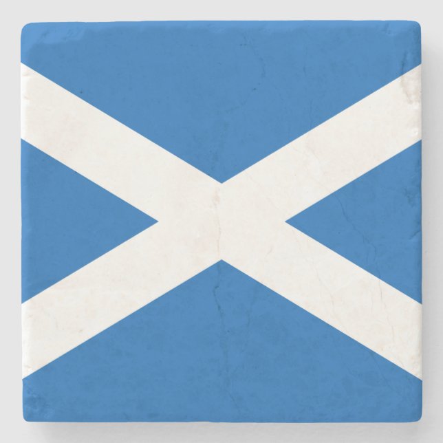 Schottische Flagge (Salreifen) (Schottische Flagge Steinuntersetzer (Vorderseite)
