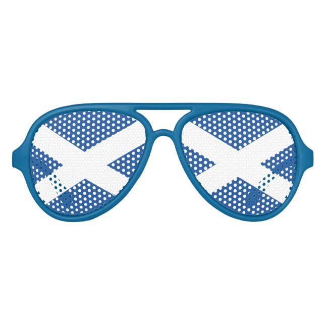 Schottische Flagge - Schottische Party-Schattierun Partybrille (Vorderseite)