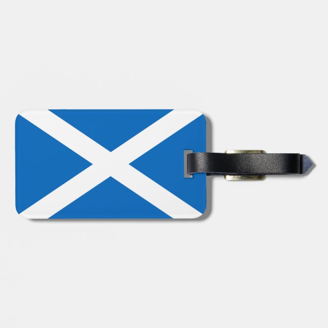 Schottische Flagge - Schottischer Salreifen Gepäckanhänger (Rückseite horizontal)