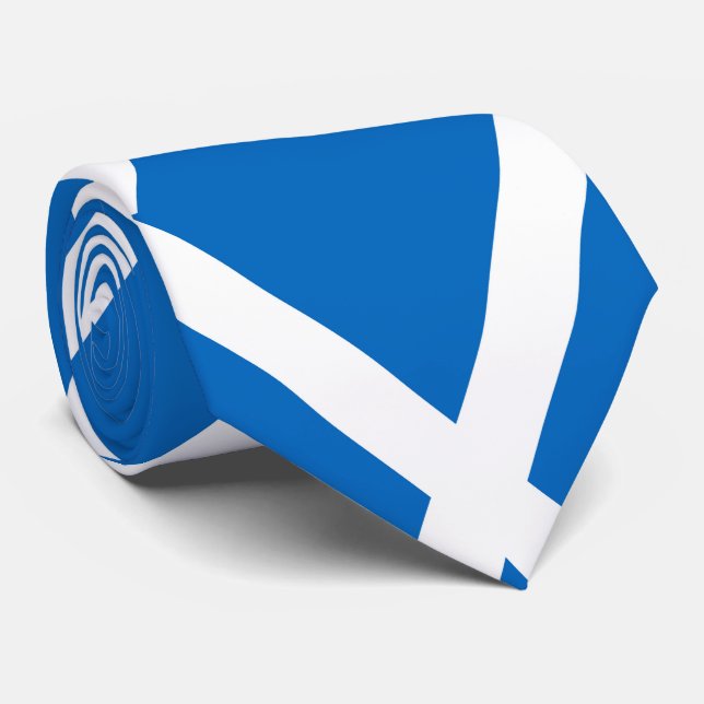 Schottische Flagge - Schottischer Salreifen Krawatte (Gerollt)
