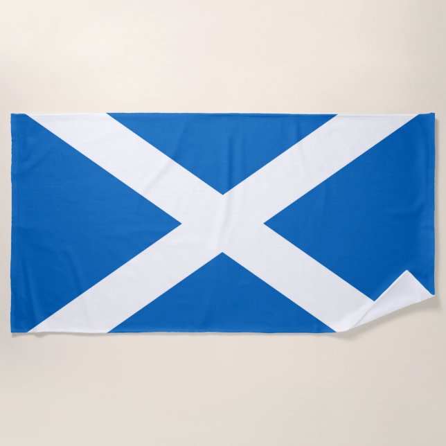 Schottische Flagge - Schottischer Salreifen Strandtuch (Vorderseite)