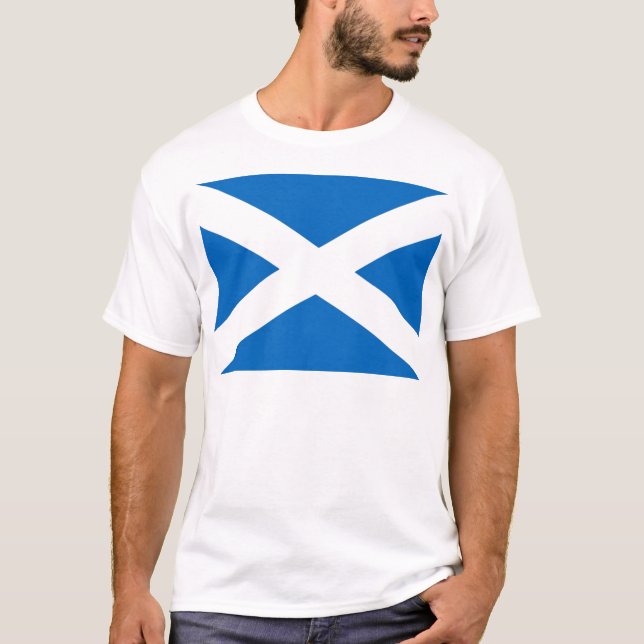 Schottische Flagge - Schottischer Salreifen T-Shirt (Vorderseite)