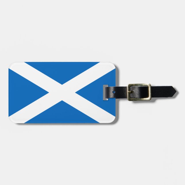 Schottische Flagge Schottlands Saint-Andrew's Cros Gepäckanhänger (Vorderseite horizontal)