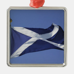 Schottische Flagge Silbernes Ornament