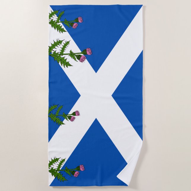 Schottische Flagge Strandtuch (Vorderseite)