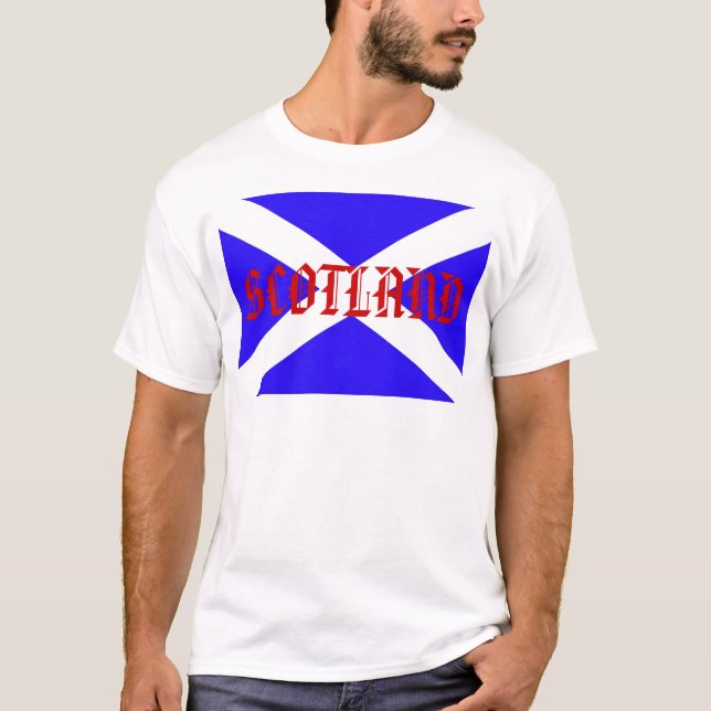 Schottische Flagge. T-Shirt (Vorderseite)