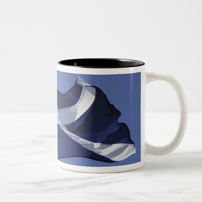 Schottische Flagge Zweifarbige Tasse (Rechts)
