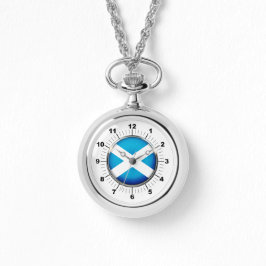 Schottische Flaggenwraparound-Silberschau Armbanduhr