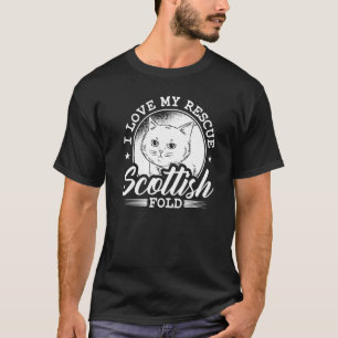 Schottische Fold-Katze Langhaar Highland Kätzchen T-Shirt