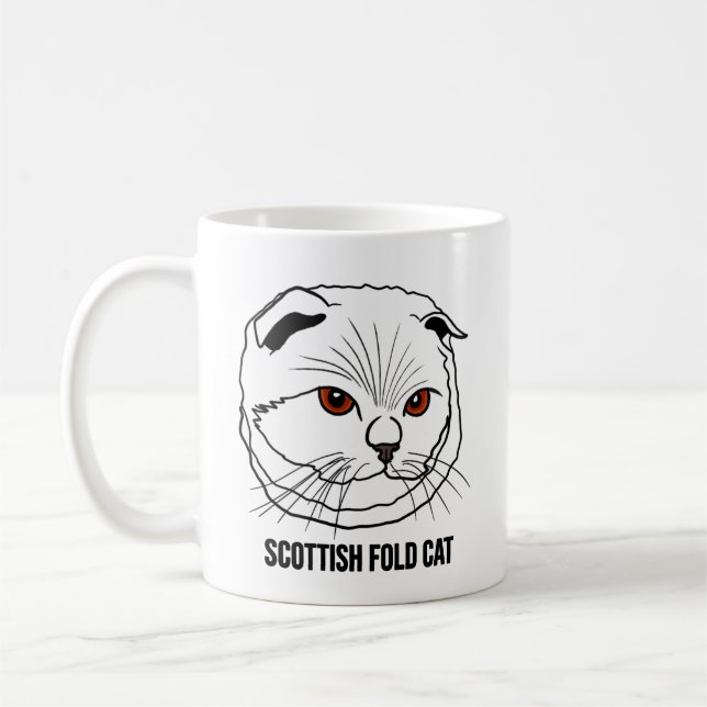 Schottische Fold-Katzen-Tasse Kaffeetasse (Links)