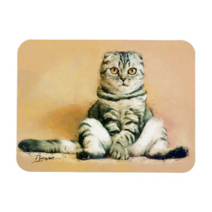 Schottische Folkkatze Sitzportrait Magnet