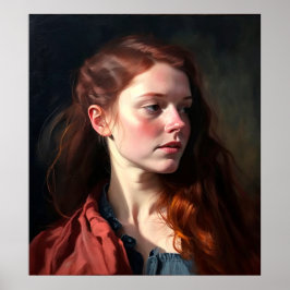 Schottische Frau Portrait Oil Painting Poster