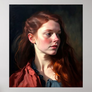 Schottische Frau Portrait Oil Painting Poster