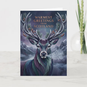 Schottische Highland-Cottage-Winterkarte Karte
