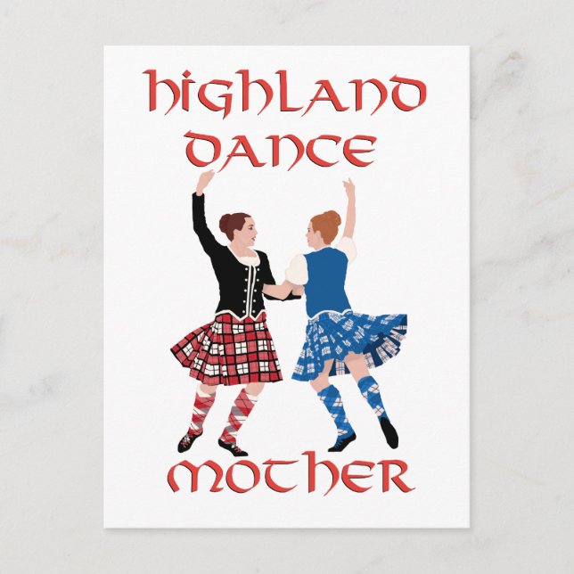 Schottische Highland Dance Mother Postkarte (Vorderseite)