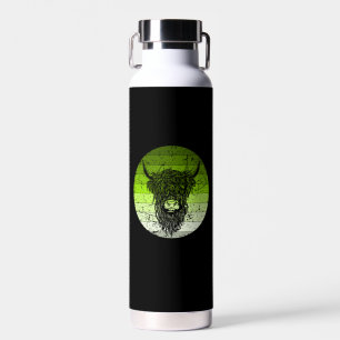 Schottische Highland-Rinder Retro Trinkflasche