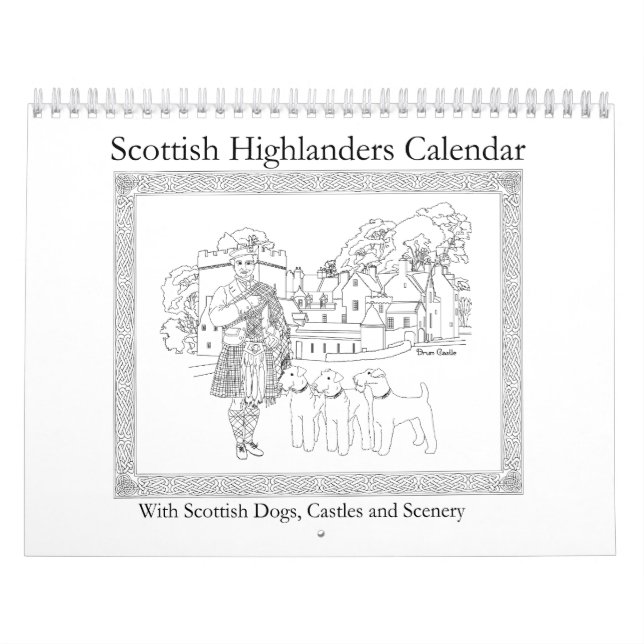Schottische Highlander, Burgen und Hunde Kalender (Titelbild)