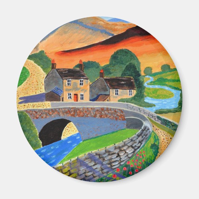 Schottische Highlands 3 Magnet (Vorne)