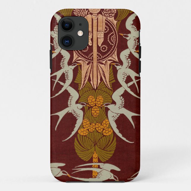 Schottische Highlands Art Nouveau Vögel Case-Mate iPhone Hülle (Rückseite)