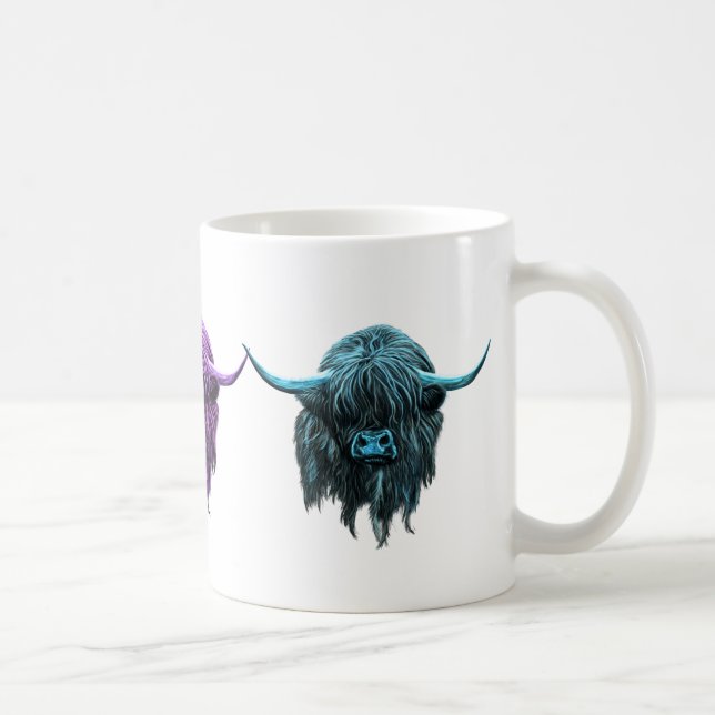 Schottische Hochland-Kuh Kaffeetasse (Rechts)