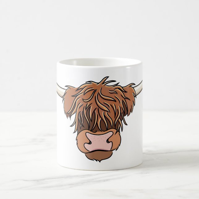 Schottische Hochland-Kuh Kaffeetasse (Mittel)
