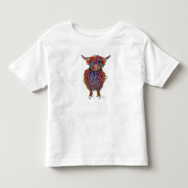 Schottische Hochland-Kuh "MacDOUGHNUT" durch Kleinkind T-shirt (Vorderseite)