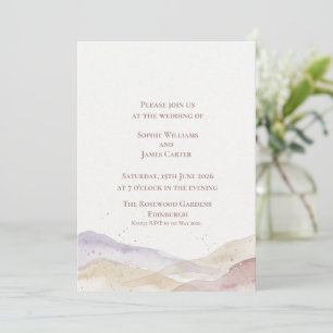 Schottische Hochlandberge Landschaft Hochzeit Einladung