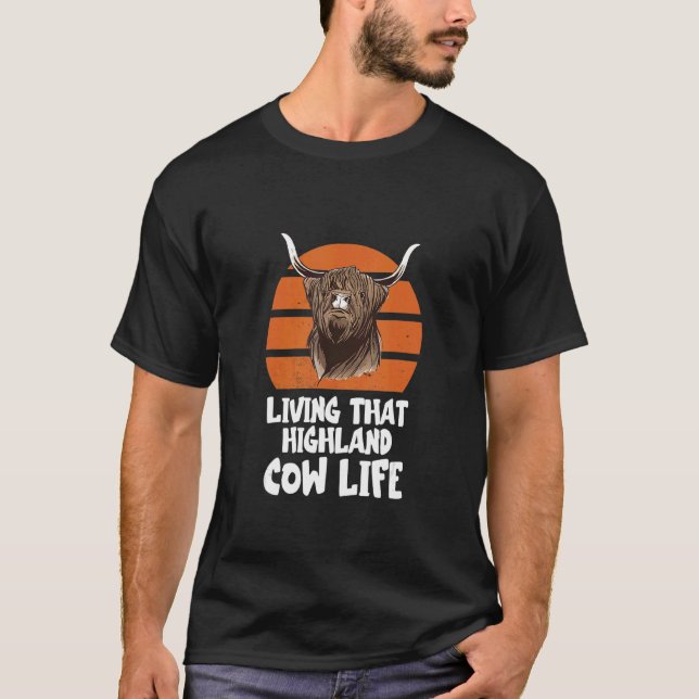 Schottische Hochlandkuh lebt diese Hochlandkuh Lif T-Shirt (Vorderseite)