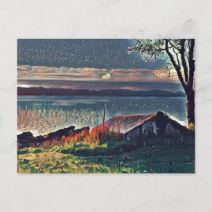 Schottische Insel Swanned Zuhause Postkarte