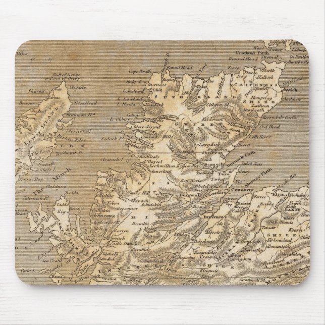 Schottische Karte von Arrowsmith Mousepad (Vorne)