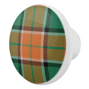 Schottische Pracht Clan Pollock Tartan Karo Keramikknauf