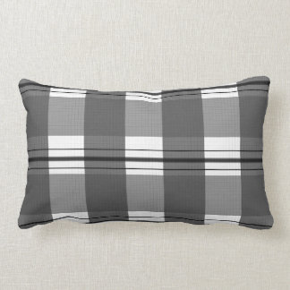 Schottische Schwarze Weiße Schwarze Grey White Lendenkissen