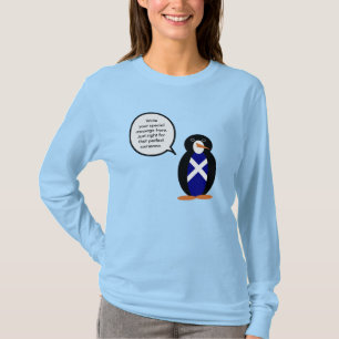 Schottische sprechende Ms Penguin personalisierte  T-Shirt