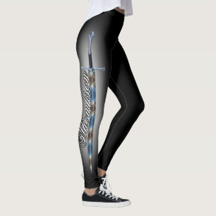 Schottische Stahlclan-Thompsontartan-Klinge Leggings