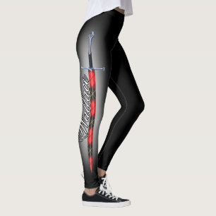 Schottische Stahlclan-Wallacetartan-Klinge Leggings