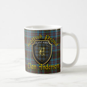Schottische stolze Schalen-Tassen Clan-Andersons Kaffeetasse