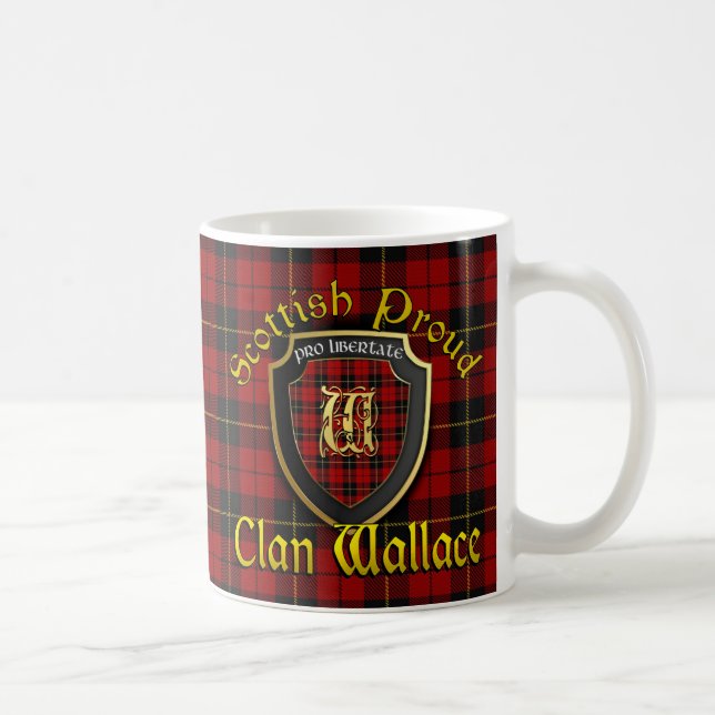 Schottische stolze Schalen-Tassen Clan-Wallaces Kaffeetasse (Rechts)