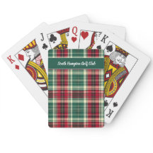 Schottische Tartan-Golf-Spielkarten – Personalisie
