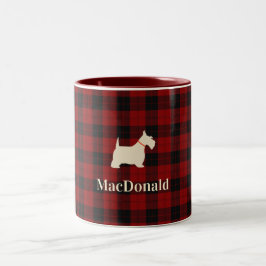 Schottische Tartan Scotty | personalisierte Tasse