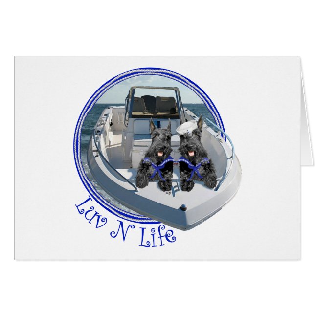 Schottische Terrier auf dem Schiff (Vorderseite (Horizontal))
